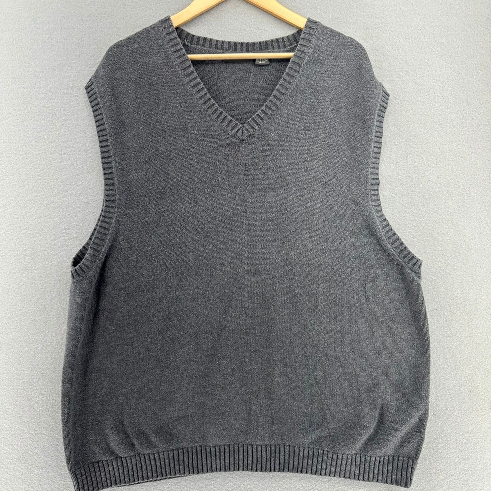 Y2K St. John's Bay Sweater Vest V-Neck Knit Sleeveless Top 3XL Baggy Loose 2000s